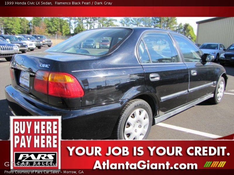 Flamenco Black Pearl / Dark Gray 1999 Honda Civic LX Sedan