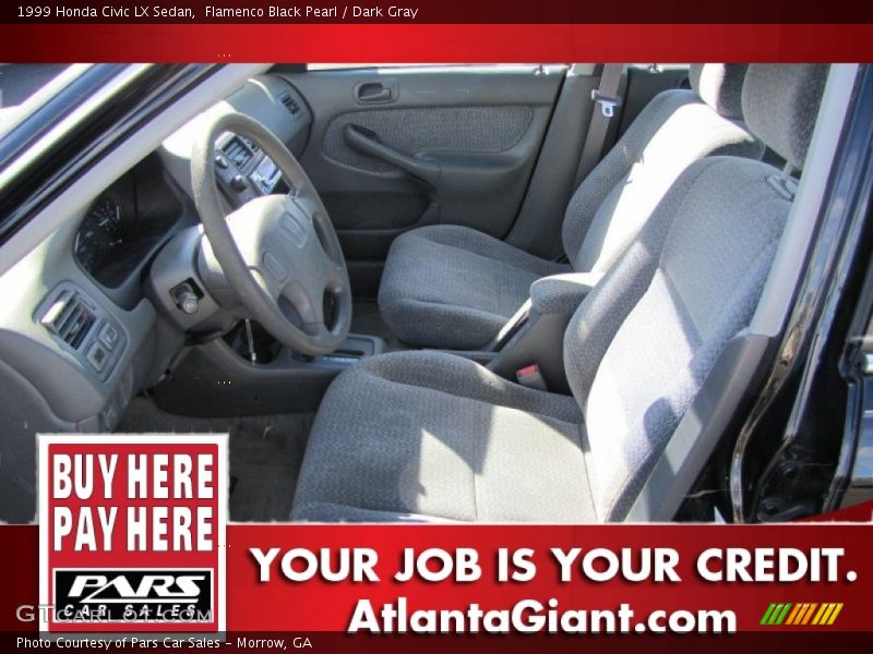 Flamenco Black Pearl / Dark Gray 1999 Honda Civic LX Sedan