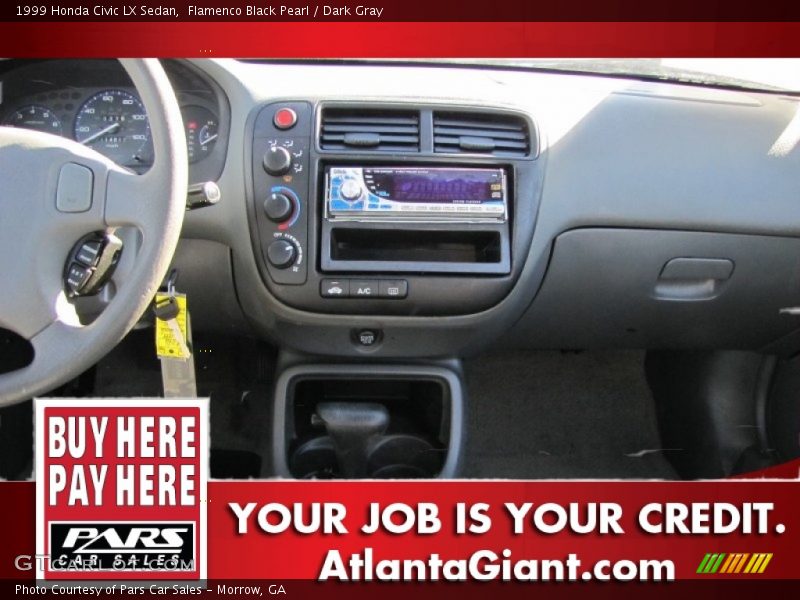 Flamenco Black Pearl / Dark Gray 1999 Honda Civic LX Sedan