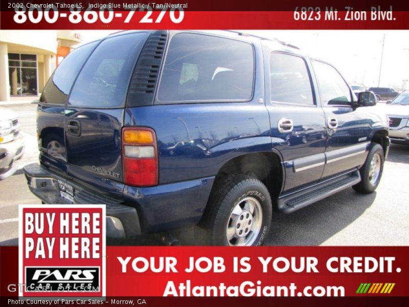 Indigo Blue Metallic / Tan/Neutral 2002 Chevrolet Tahoe LS