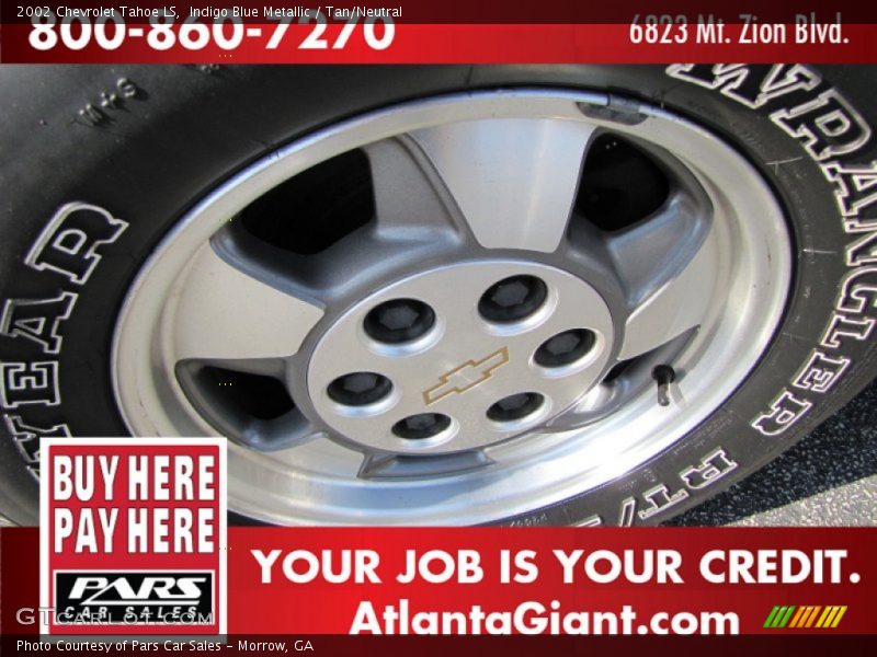 Indigo Blue Metallic / Tan/Neutral 2002 Chevrolet Tahoe LS