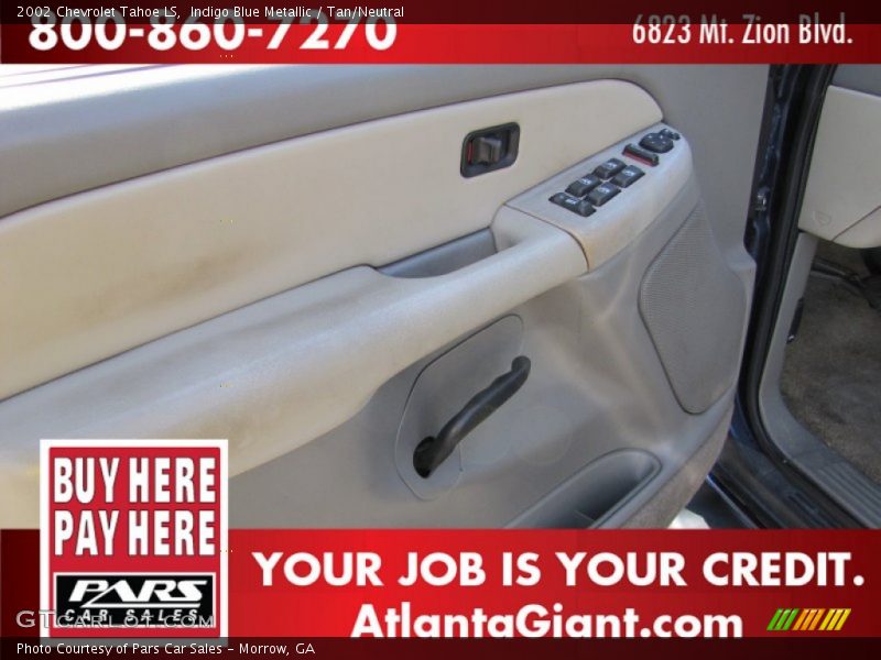 Indigo Blue Metallic / Tan/Neutral 2002 Chevrolet Tahoe LS