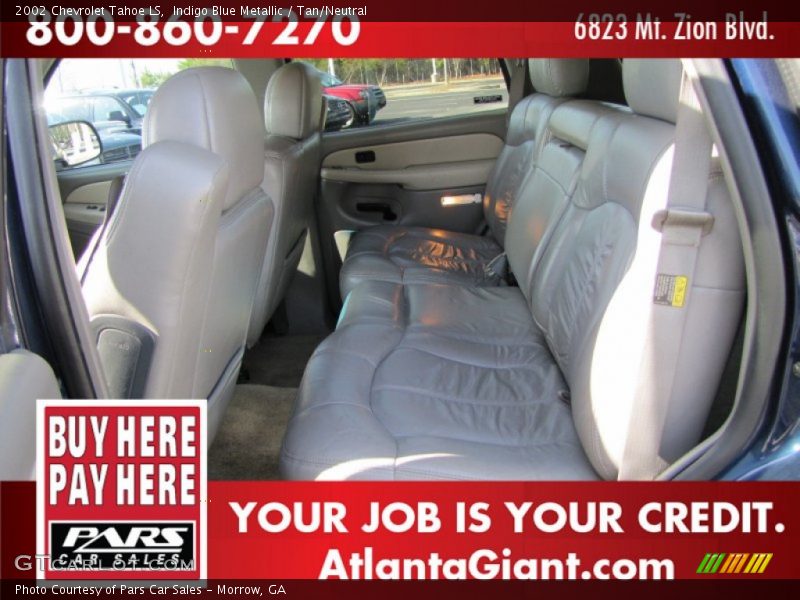 Indigo Blue Metallic / Tan/Neutral 2002 Chevrolet Tahoe LS