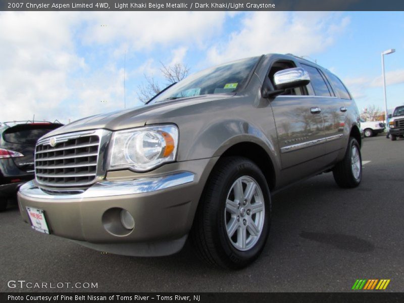 Light Khaki Beige Metallic / Dark Khaki/Light Graystone 2007 Chrysler Aspen Limited 4WD
