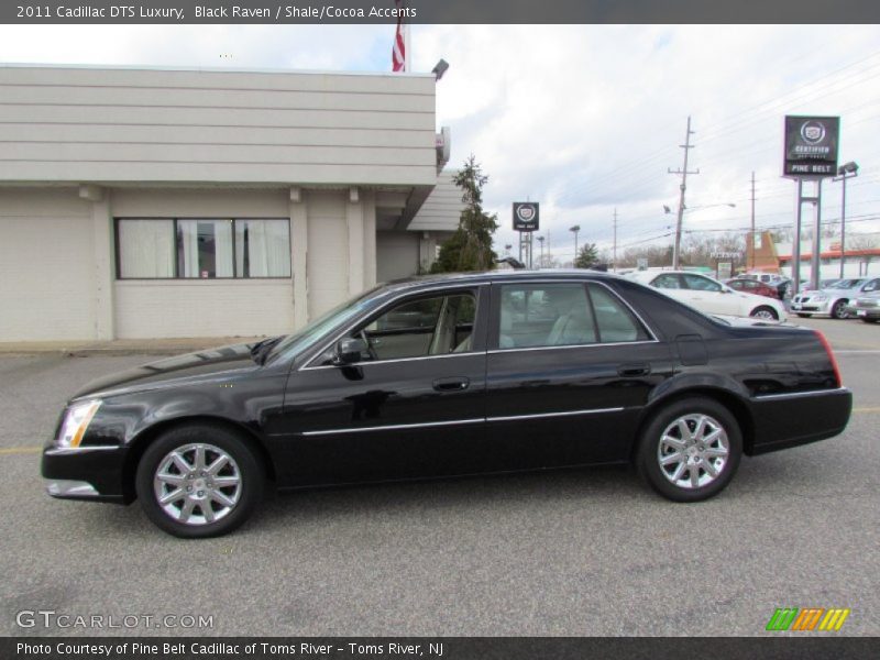 Black Raven / Shale/Cocoa Accents 2011 Cadillac DTS Luxury