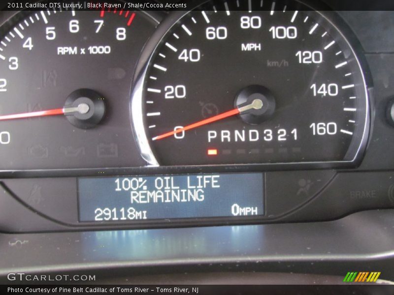 Black Raven / Shale/Cocoa Accents 2011 Cadillac DTS Luxury