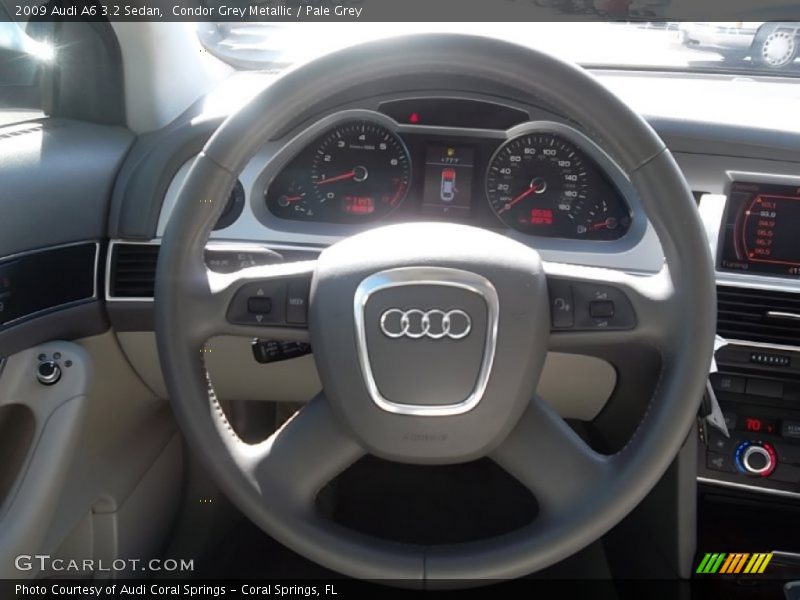 Condor Grey Metallic / Pale Grey 2009 Audi A6 3.2 Sedan