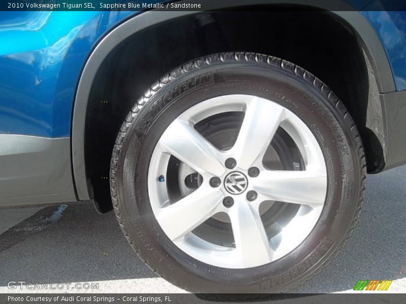 Sapphire Blue Metallic / Sandstone 2010 Volkswagen Tiguan SEL