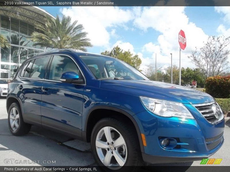 Sapphire Blue Metallic / Sandstone 2010 Volkswagen Tiguan SEL
