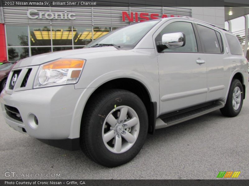 Brilliant Silver / Charcoal 2012 Nissan Armada SV