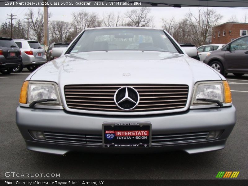 Astral Silver Metallic / Blue 1991 Mercedes-Benz SL Class 500 SL Roadster