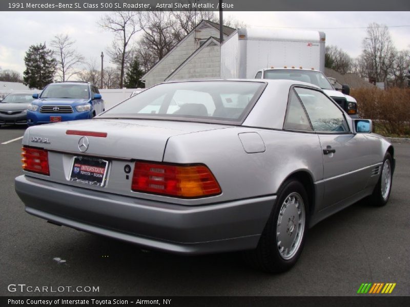 Astral Silver Metallic / Blue 1991 Mercedes-Benz SL Class 500 SL Roadster