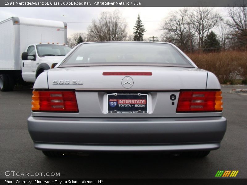 Astral Silver Metallic / Blue 1991 Mercedes-Benz SL Class 500 SL Roadster
