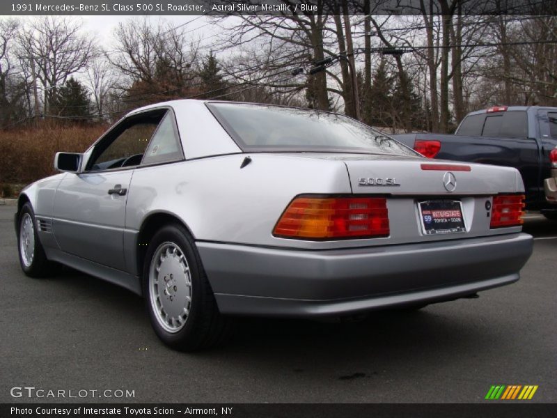 Astral Silver Metallic / Blue 1991 Mercedes-Benz SL Class 500 SL Roadster