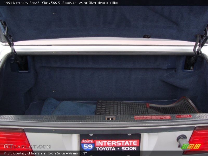 Astral Silver Metallic / Blue 1991 Mercedes-Benz SL Class 500 SL Roadster