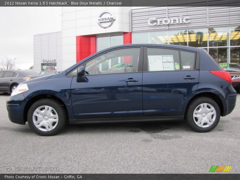 Blue Onyx Metallic / Charcoal 2012 Nissan Versa 1.8 S Hatchback