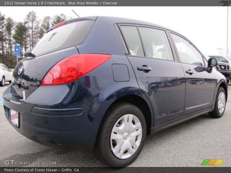 Blue Onyx Metallic / Charcoal 2012 Nissan Versa 1.8 S Hatchback