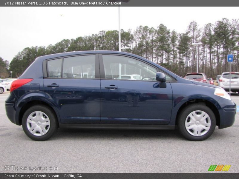Blue Onyx Metallic / Charcoal 2012 Nissan Versa 1.8 S Hatchback