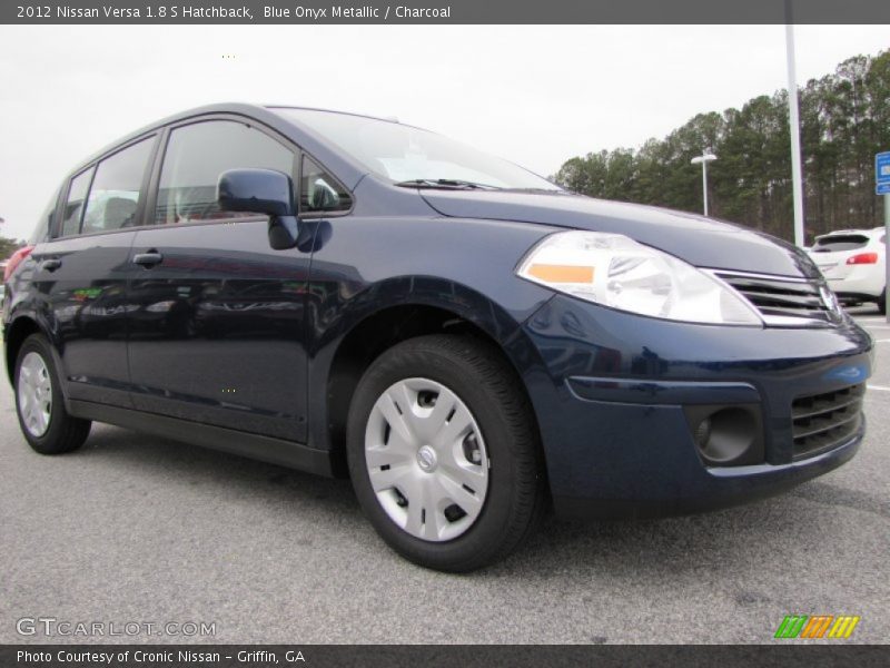 Blue Onyx Metallic / Charcoal 2012 Nissan Versa 1.8 S Hatchback