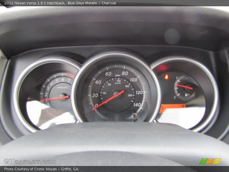 Blue Onyx Metallic / Charcoal 2012 Nissan Versa 1.8 S Hatchback