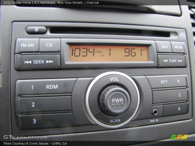 Blue Onyx Metallic / Charcoal 2012 Nissan Versa 1.8 S Hatchback