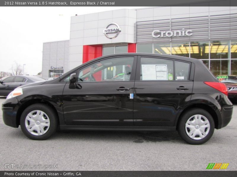Espresso Black / Charcoal 2012 Nissan Versa 1.8 S Hatchback