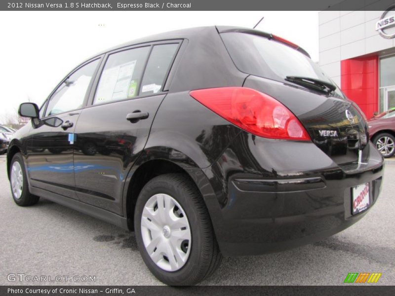 Espresso Black / Charcoal 2012 Nissan Versa 1.8 S Hatchback