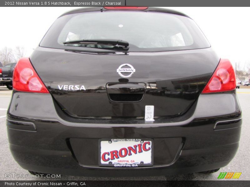 Espresso Black / Charcoal 2012 Nissan Versa 1.8 S Hatchback