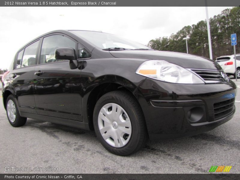 Espresso Black / Charcoal 2012 Nissan Versa 1.8 S Hatchback