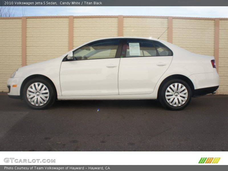Candy White / Titan Black 2010 Volkswagen Jetta S Sedan