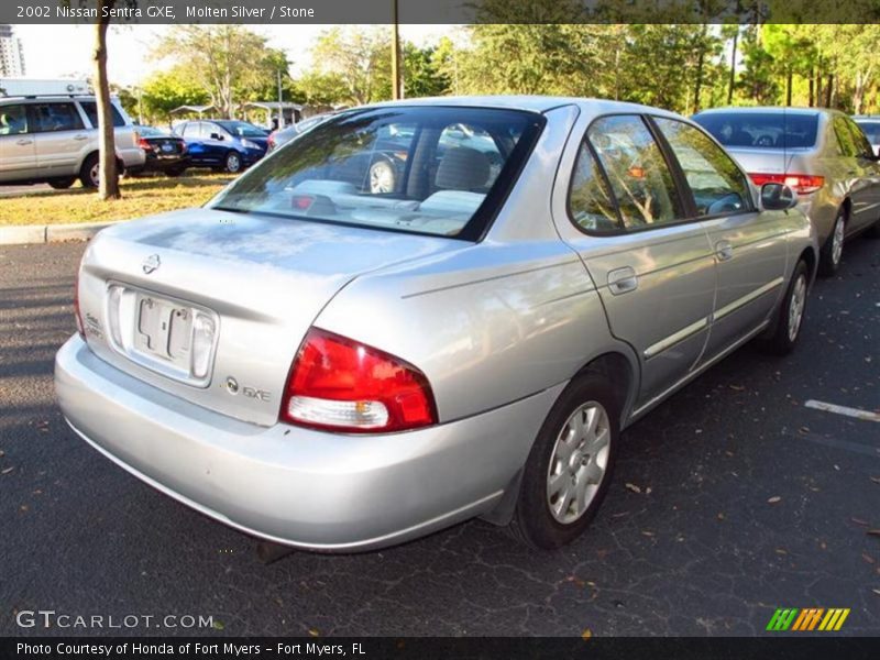 Molten Silver / Stone 2002 Nissan Sentra GXE