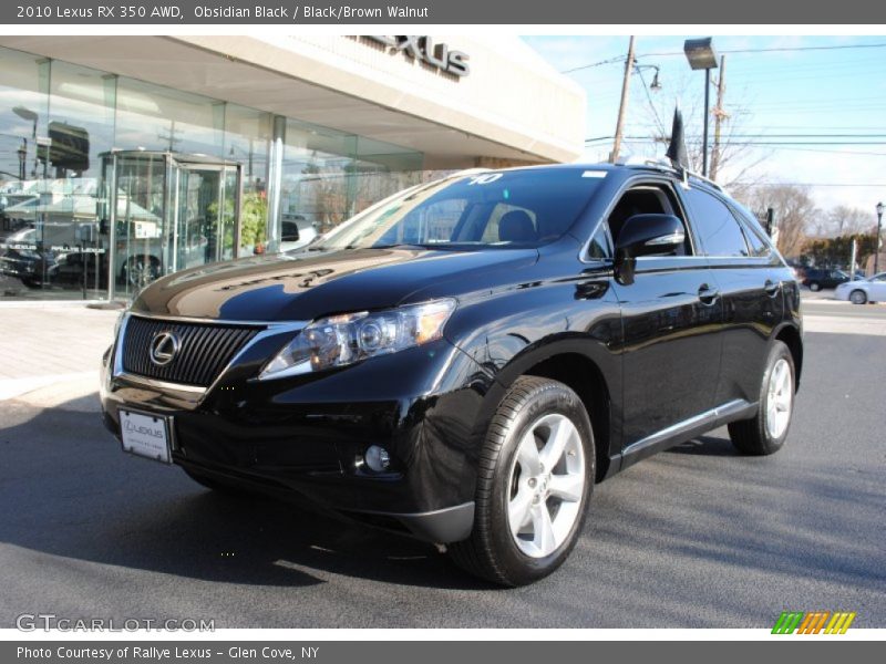 Obsidian Black / Black/Brown Walnut 2010 Lexus RX 350 AWD