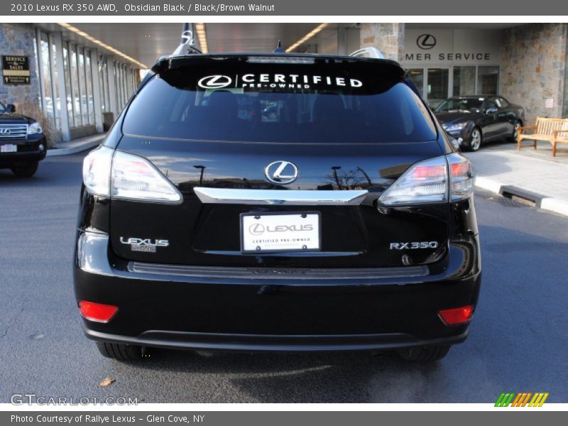 Obsidian Black / Black/Brown Walnut 2010 Lexus RX 350 AWD