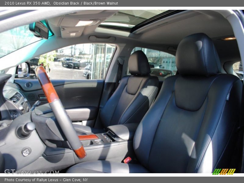 Obsidian Black / Black/Brown Walnut 2010 Lexus RX 350 AWD