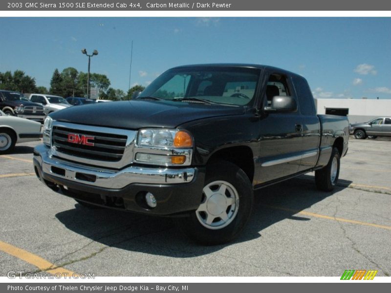 Carbon Metallic / Dark Pewter 2003 GMC Sierra 1500 SLE Extended Cab 4x4