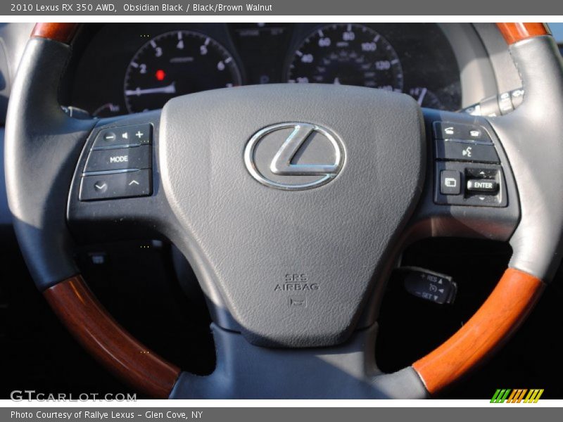 Obsidian Black / Black/Brown Walnut 2010 Lexus RX 350 AWD