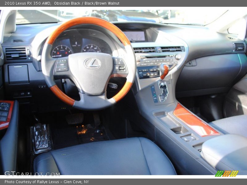 Obsidian Black / Black/Brown Walnut 2010 Lexus RX 350 AWD