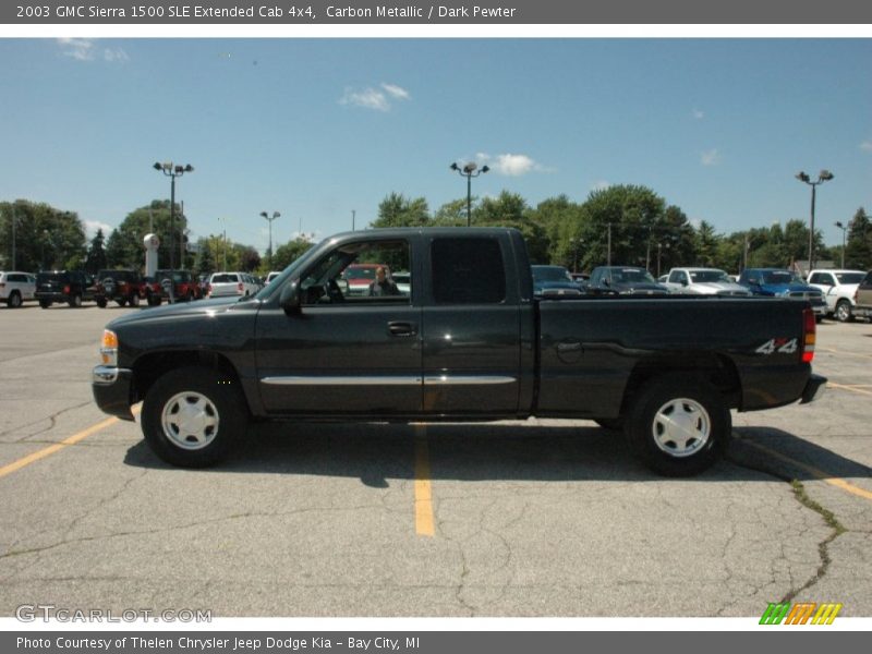 Carbon Metallic / Dark Pewter 2003 GMC Sierra 1500 SLE Extended Cab 4x4