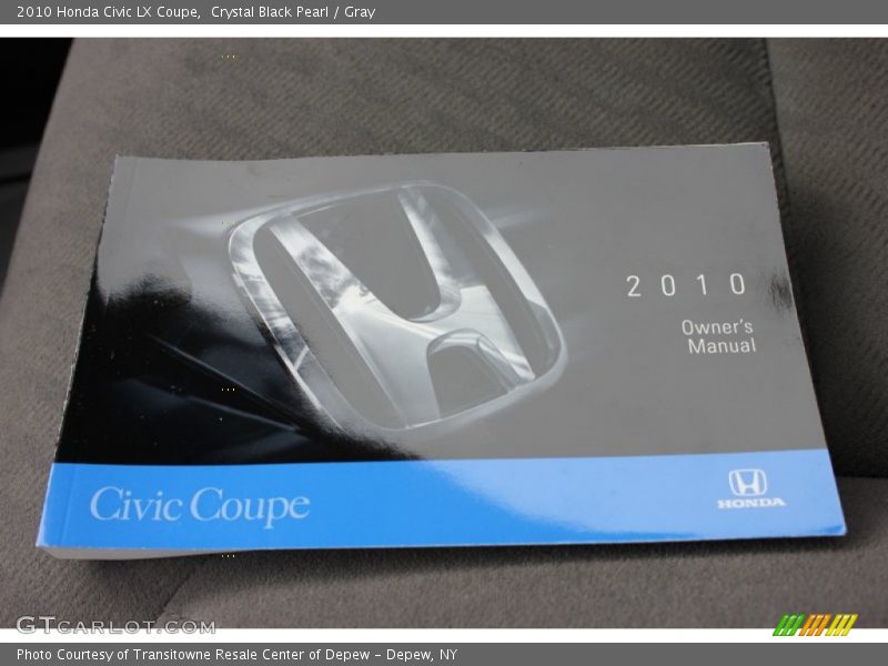 Crystal Black Pearl / Gray 2010 Honda Civic LX Coupe