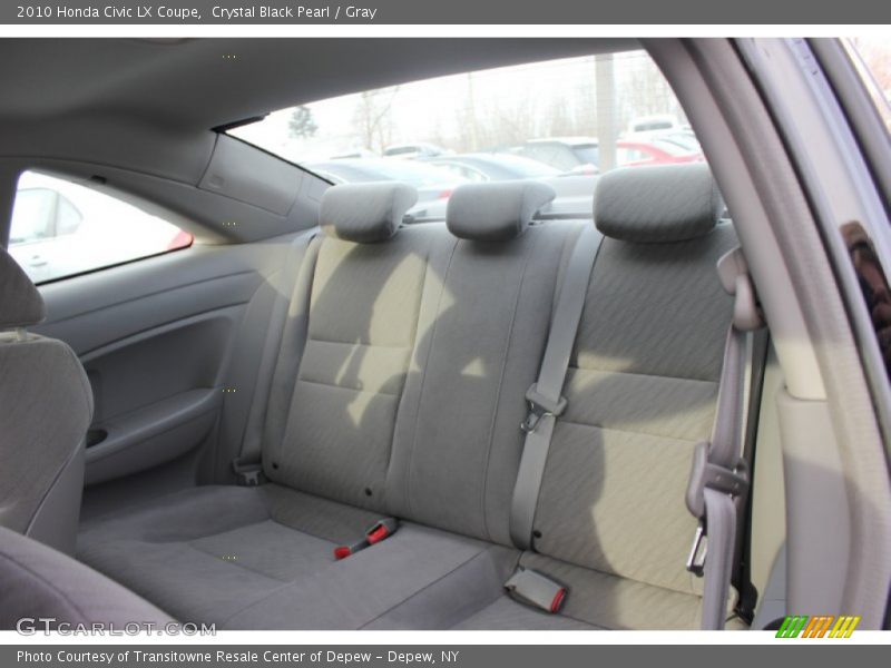 Crystal Black Pearl / Gray 2010 Honda Civic LX Coupe