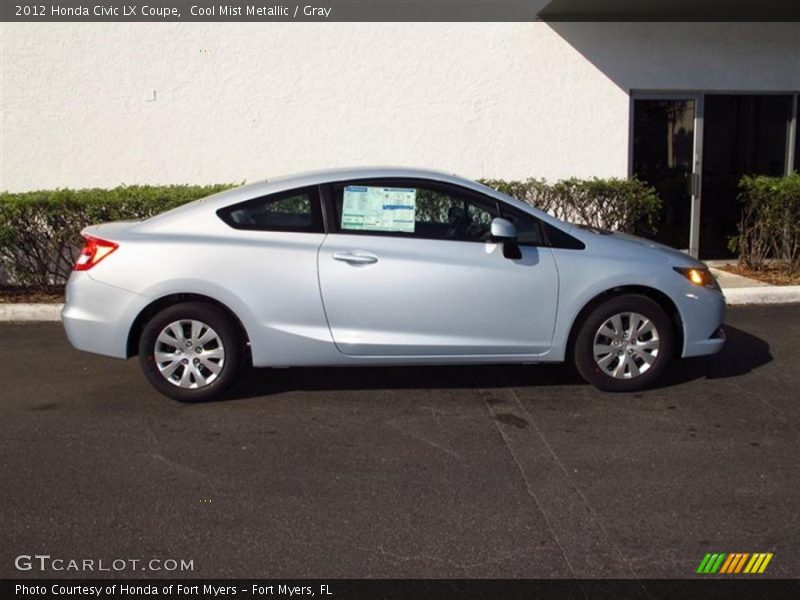 Cool Mist Metallic / Gray 2012 Honda Civic LX Coupe