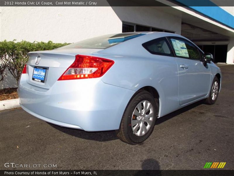 Cool Mist Metallic / Gray 2012 Honda Civic LX Coupe