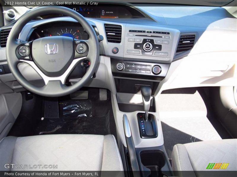 Cool Mist Metallic / Gray 2012 Honda Civic LX Coupe