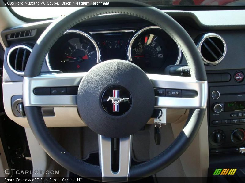 Black / Medium Parchment 2009 Ford Mustang V6 Coupe