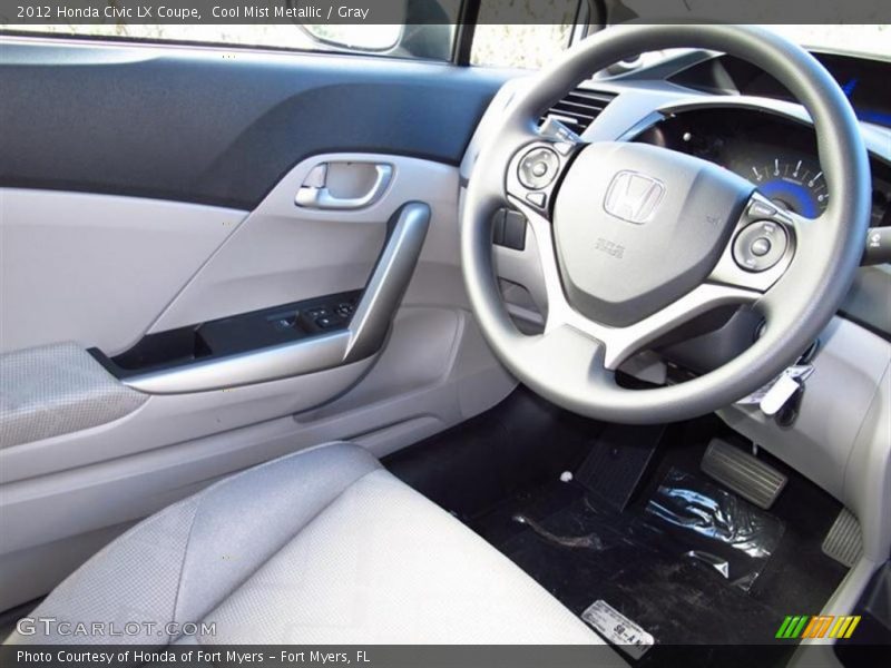 Cool Mist Metallic / Gray 2012 Honda Civic LX Coupe