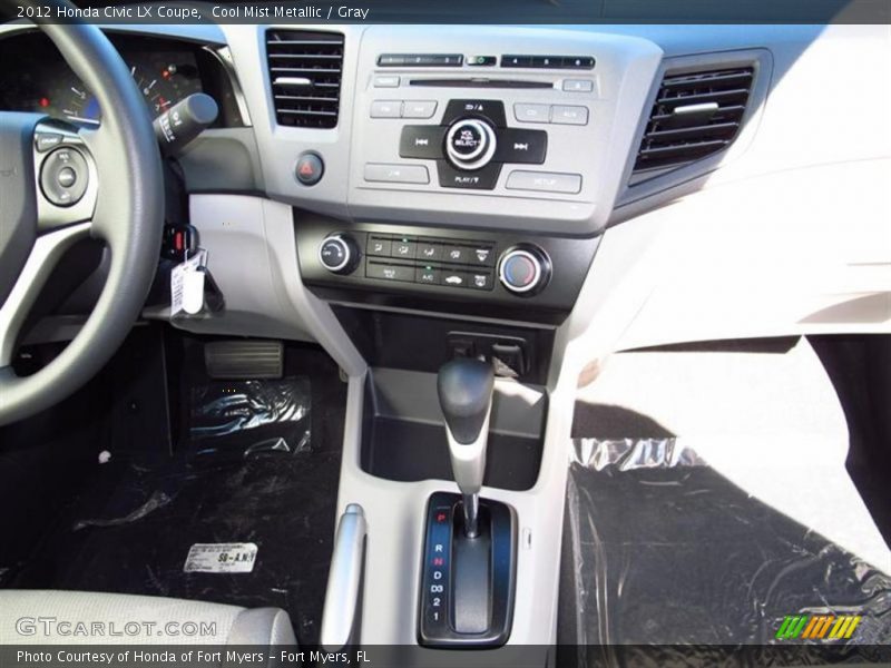 Cool Mist Metallic / Gray 2012 Honda Civic LX Coupe