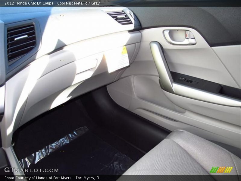 Cool Mist Metallic / Gray 2012 Honda Civic LX Coupe