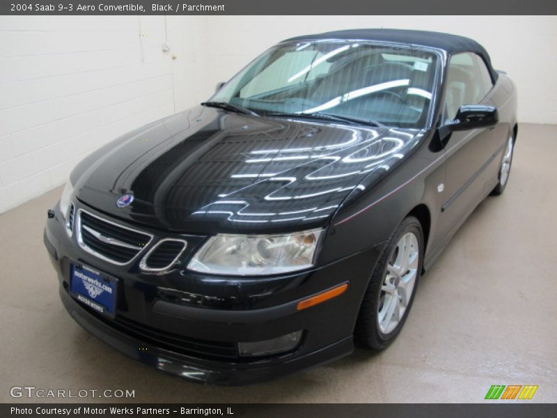 Black / Parchment 2004 Saab 9-3 Aero Convertible