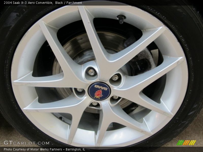 Black / Parchment 2004 Saab 9-3 Aero Convertible