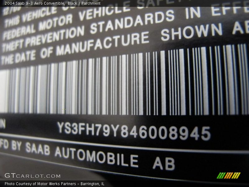 Black / Parchment 2004 Saab 9-3 Aero Convertible